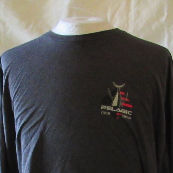 Pelagic Fishing Company Dark Gray Long Sleeve T-Shirt Size XXL Excellent Cond. - Picture 1 of 8